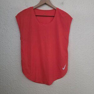 Nike City Sleek Reflective Running Top Neon Pink Women's Size Small